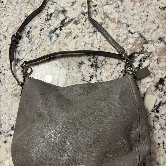 Coach Gray Leather Shoulder Bag - Picture 2 of 10